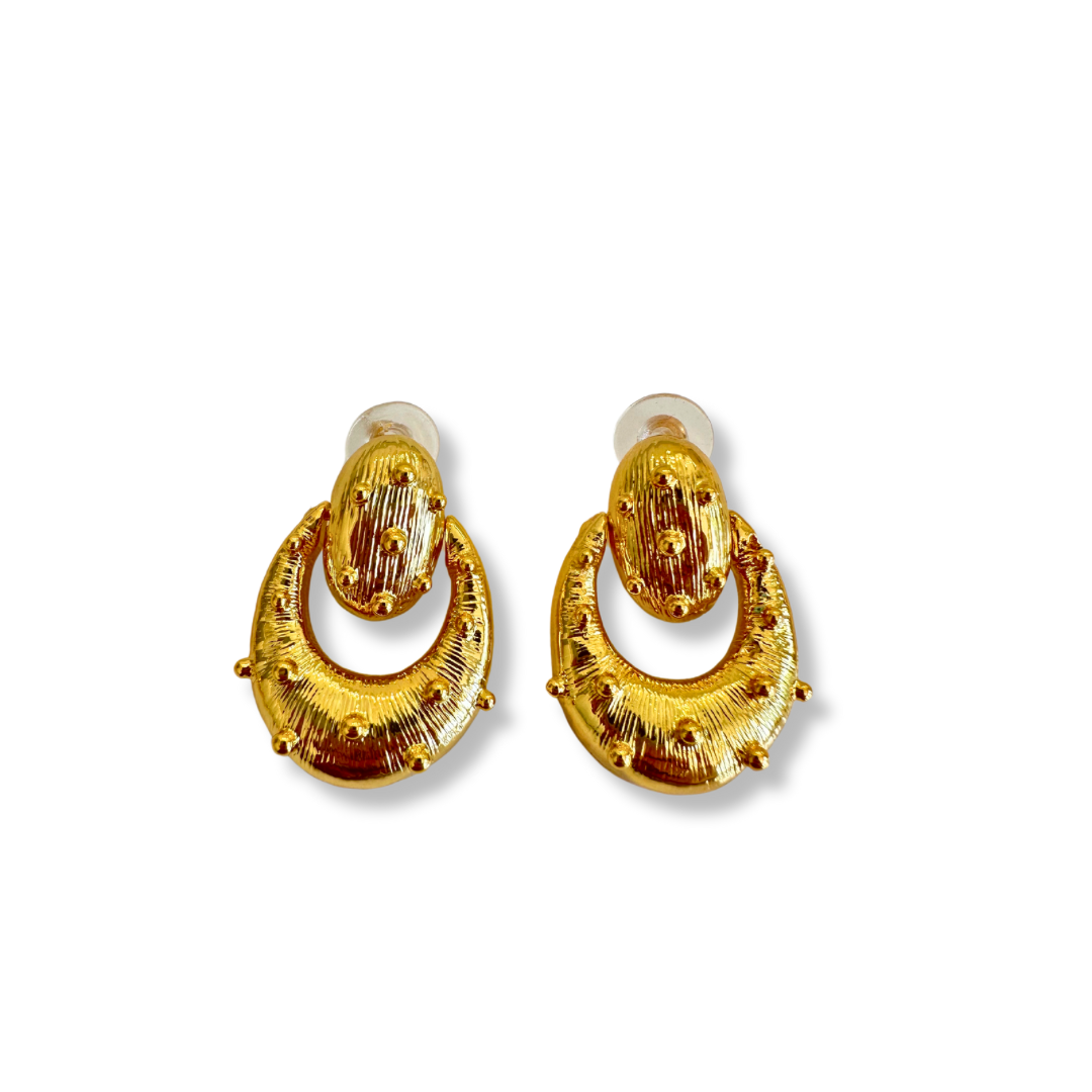 Aretes Herradura Dorado