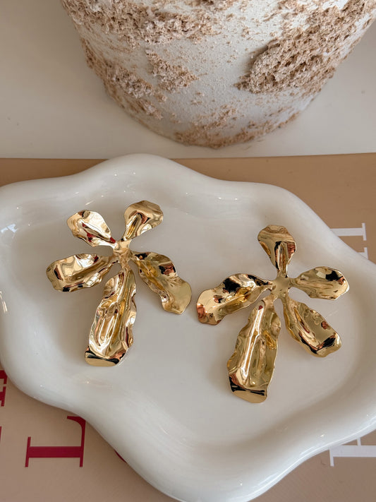 Arete Flor Mega Dorada