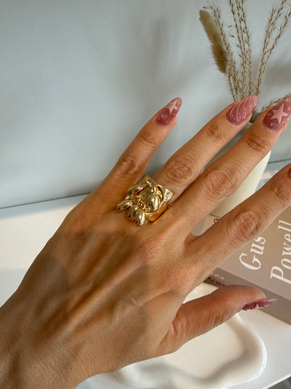 Anillo Colgante Hojitas