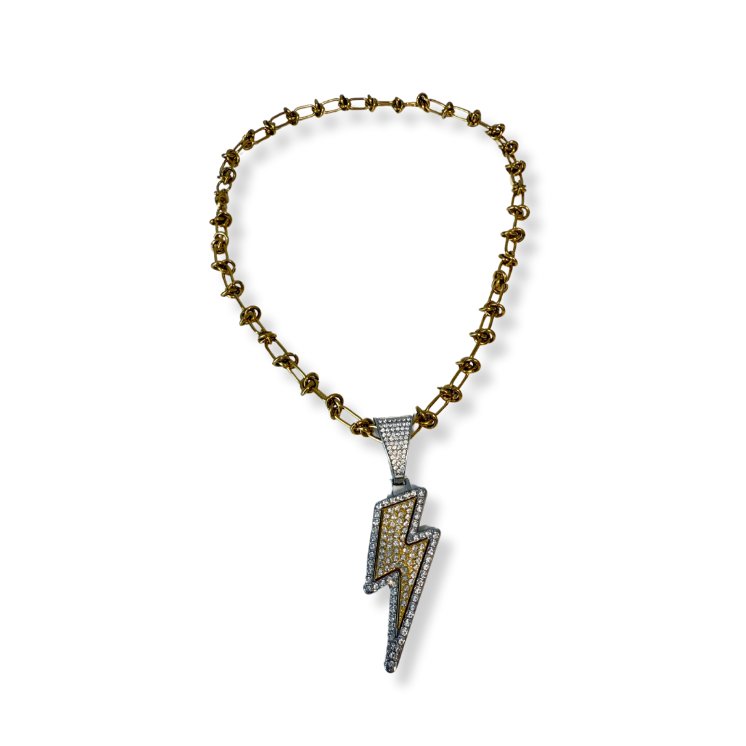 Collar Rayo Bicolor Estilo Nudo