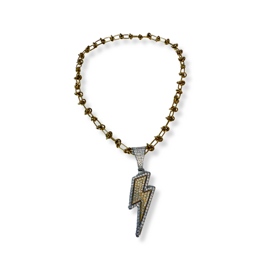 Collar Rayo Bicolor Estilo Nudo