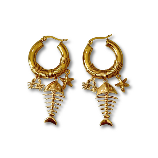 Aretes Pez Marino