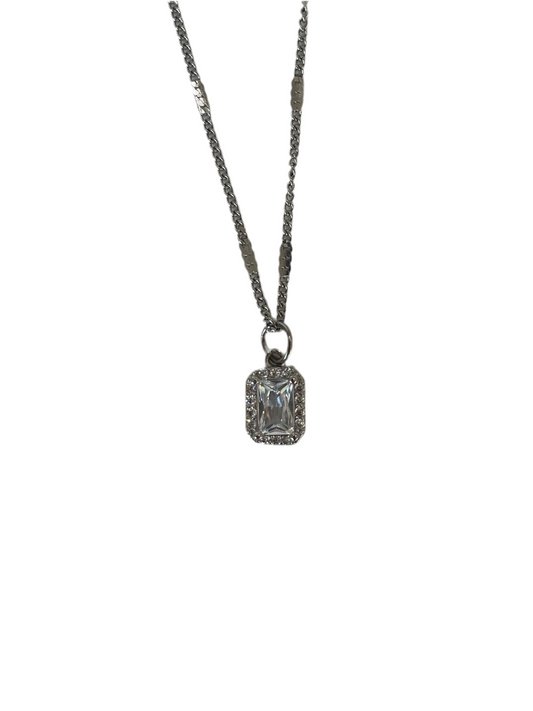 Collar Brillo Plateado