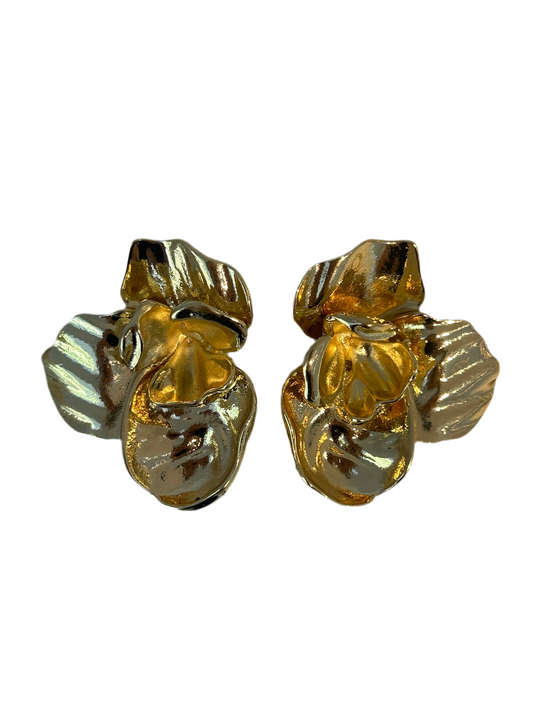 Aretes Flor Dorados