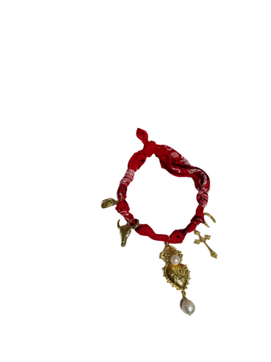 Collar Paliacate rojo con dijes