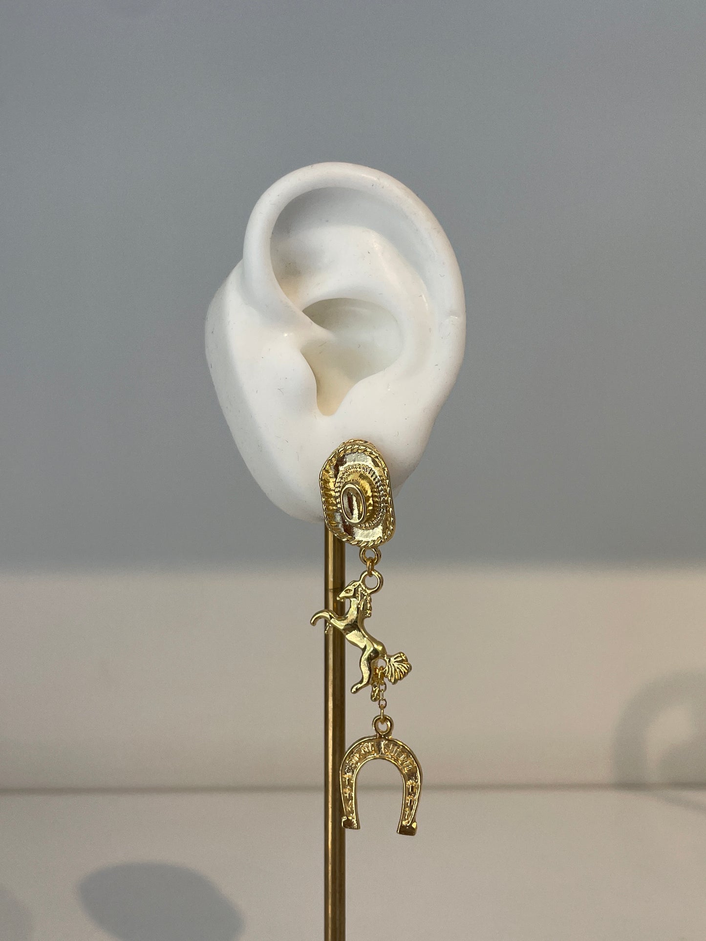 Aretes Herradura Y Caballo