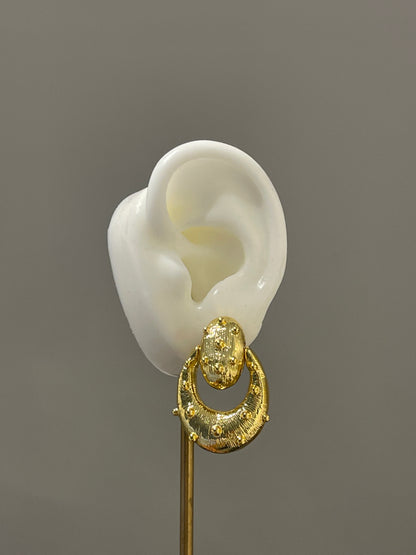 Aretes Herradura Dorado