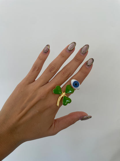 Anillo Trébol Azul