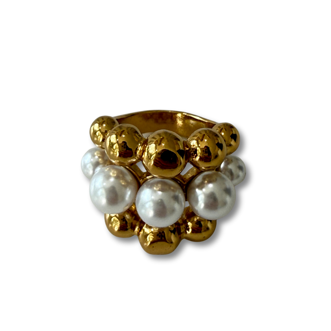 Anillo sora perlas
