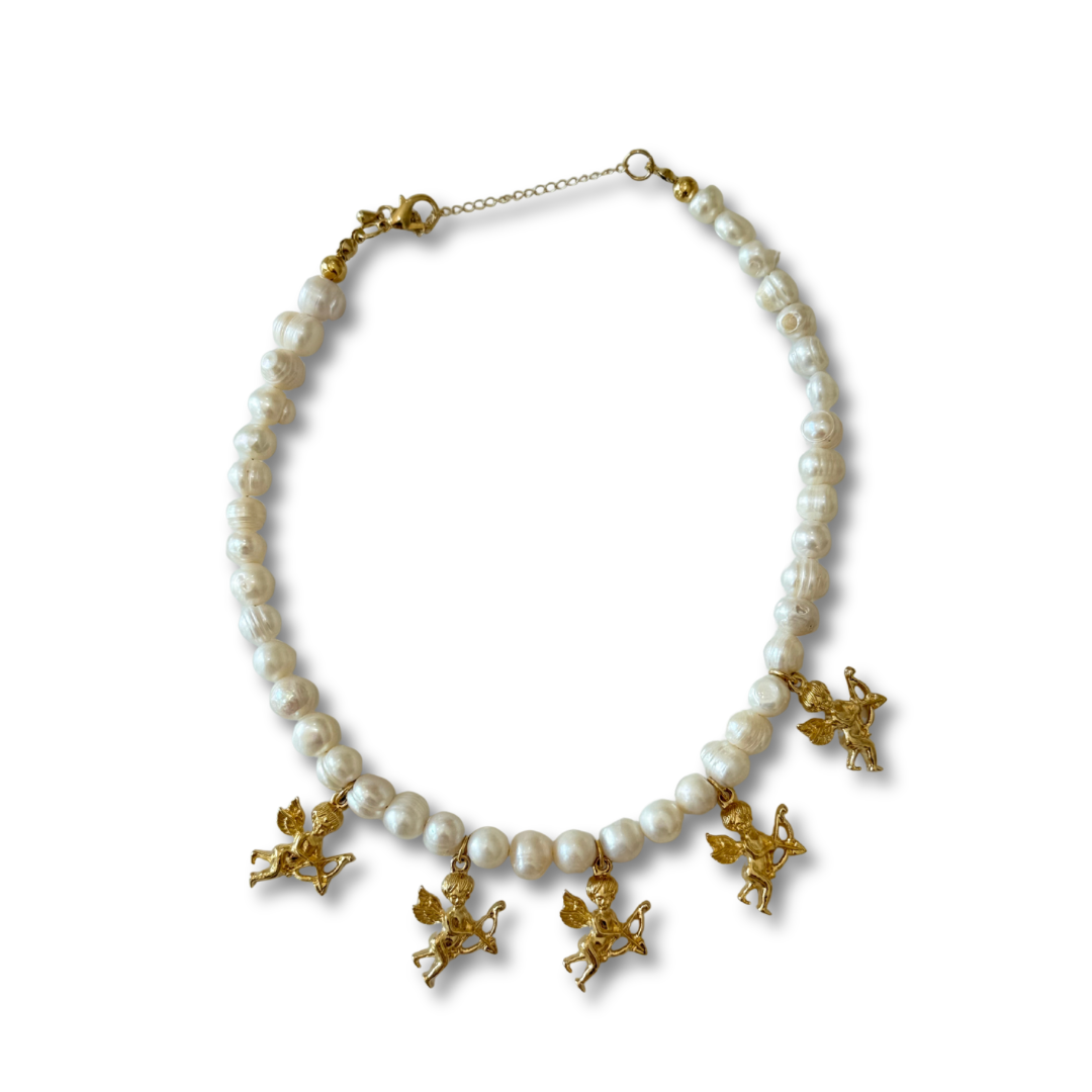 Collar Perlas Cupido