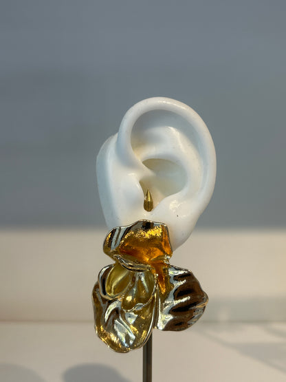 Aretes Flor Dorados