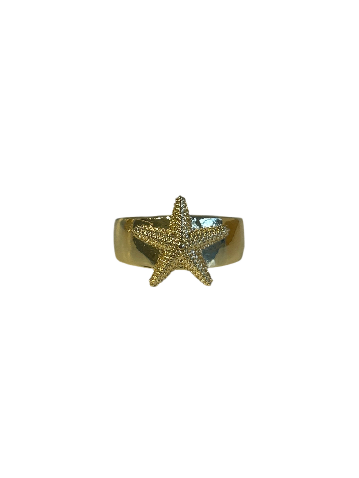 Anillo Estrella De Mar Dorado