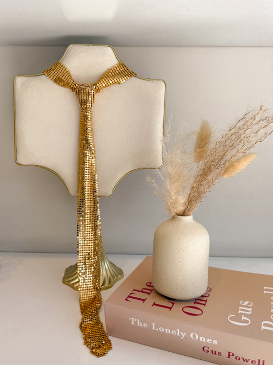 Collar Corbatin Gaga Dorado