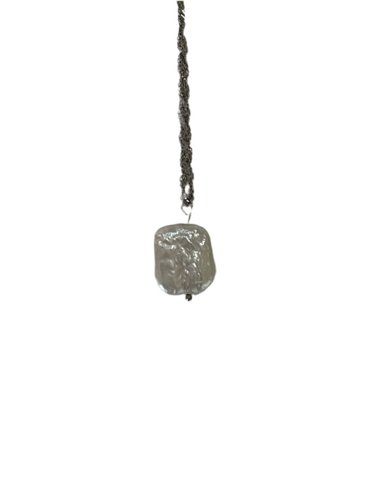 Collar Petite Pearl Plateado