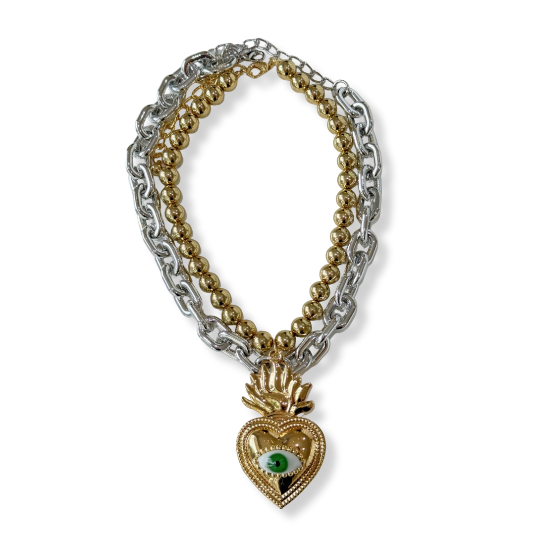 Collar Soul eye corazón