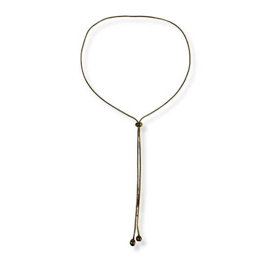 Collar Corbatín Dorado Sencillo