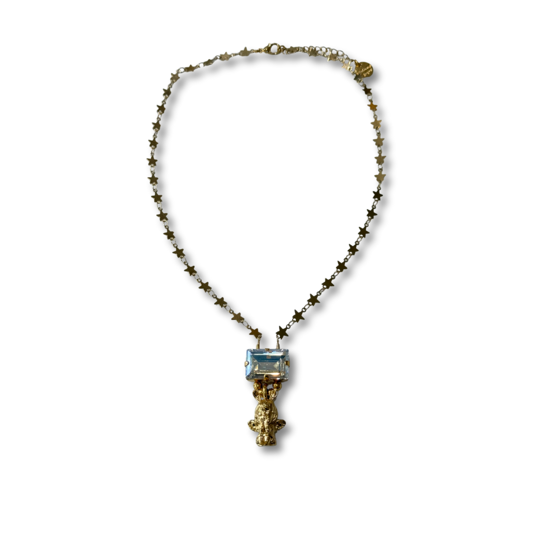 Collar Swarovski angel stars
