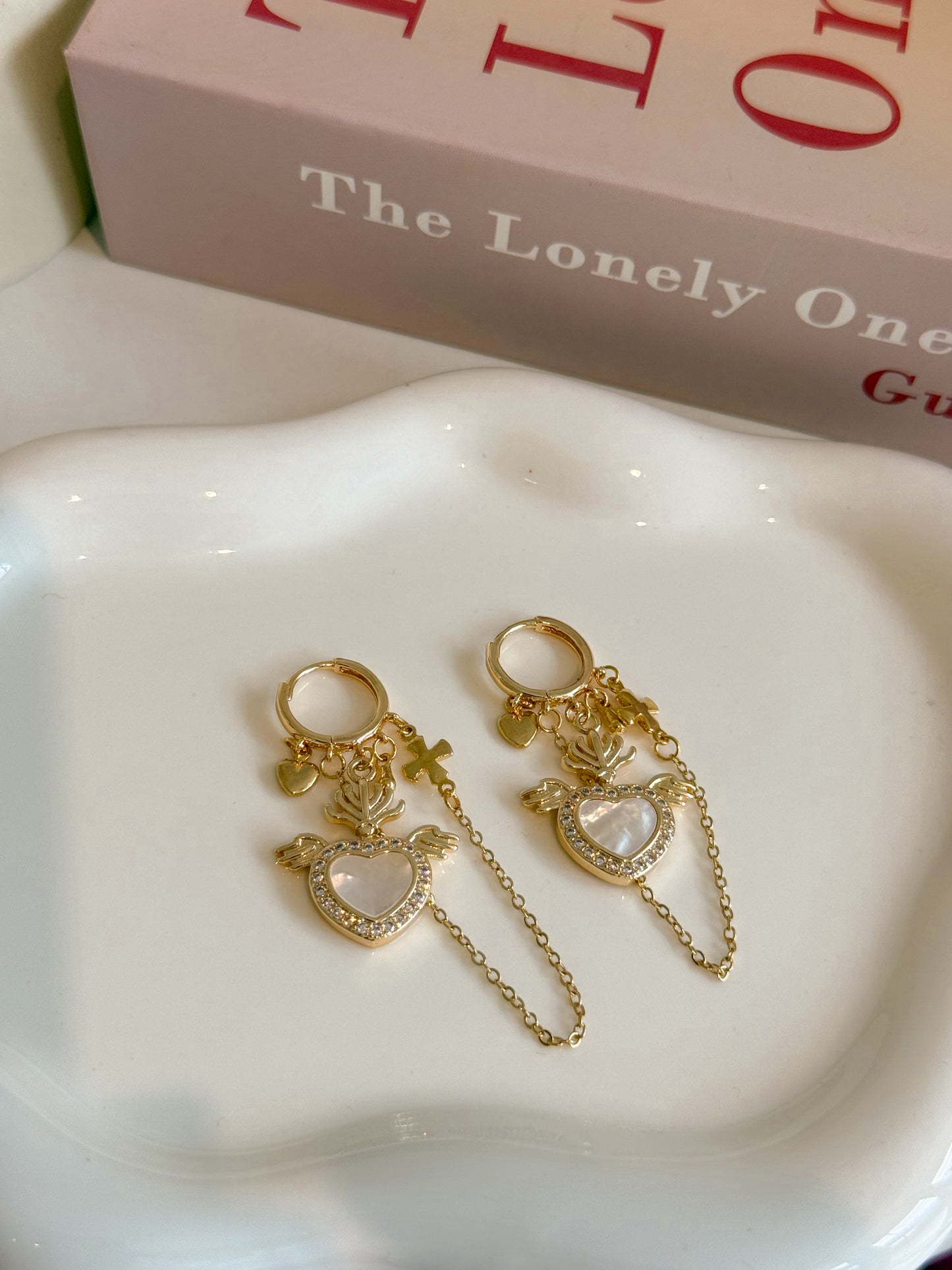 Aretes Corazon Opalo