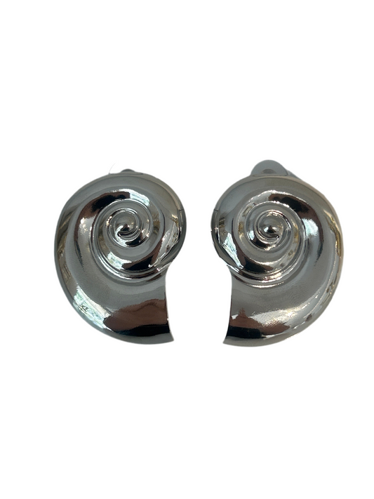 Aretes Caracol Plateado