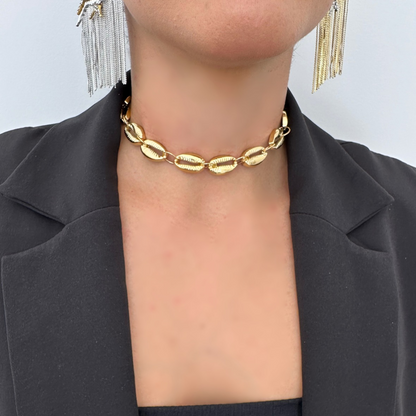 Choker Conchas Doradas