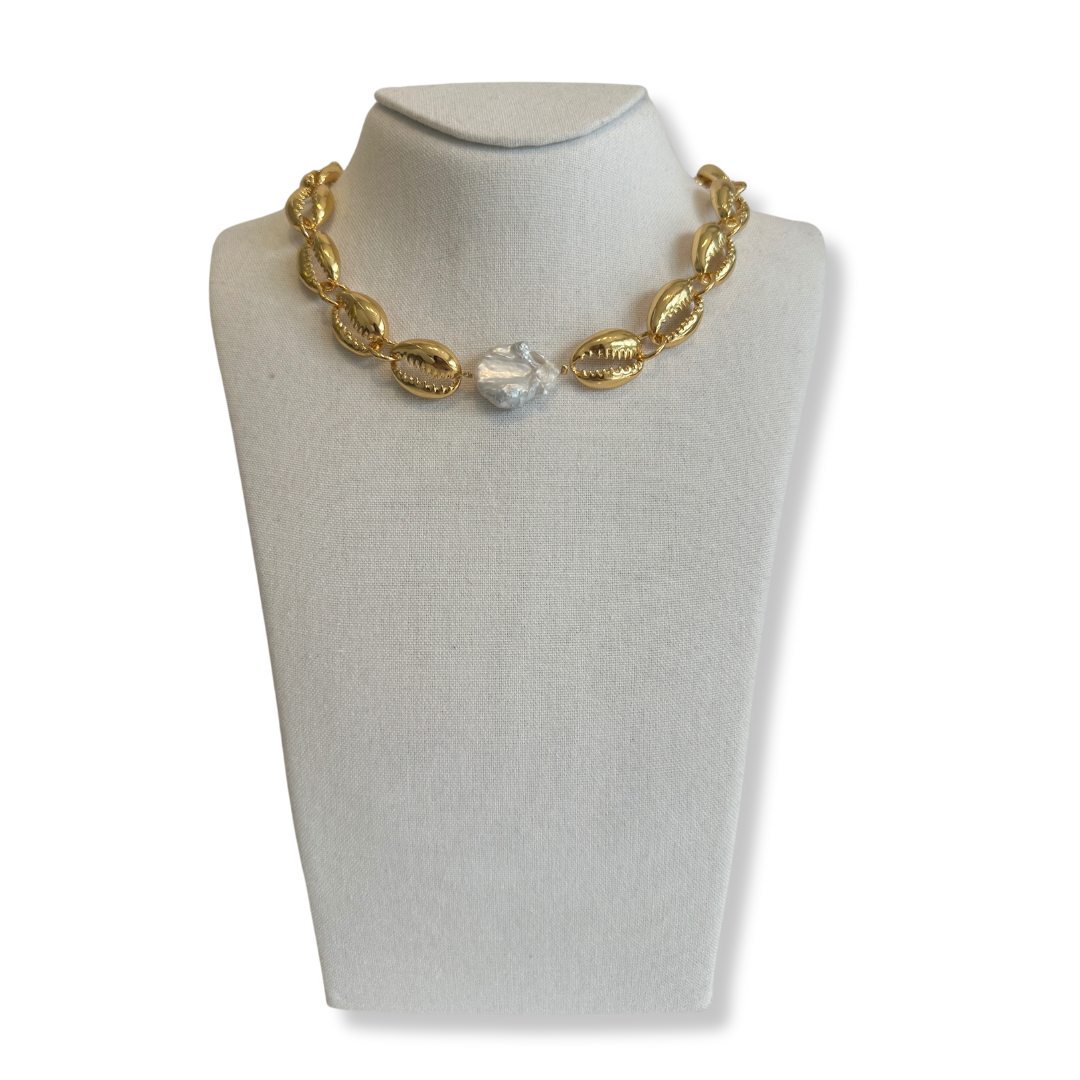 Choker Concha perla barroca