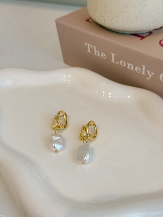 Aretes Círculo Perla