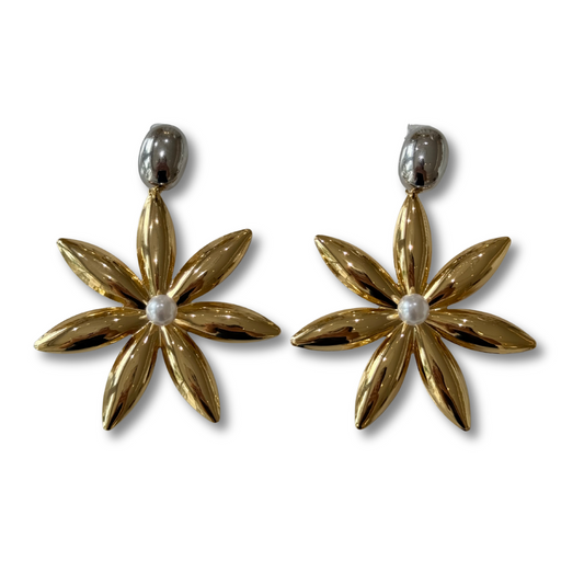 Arete flor bicolor