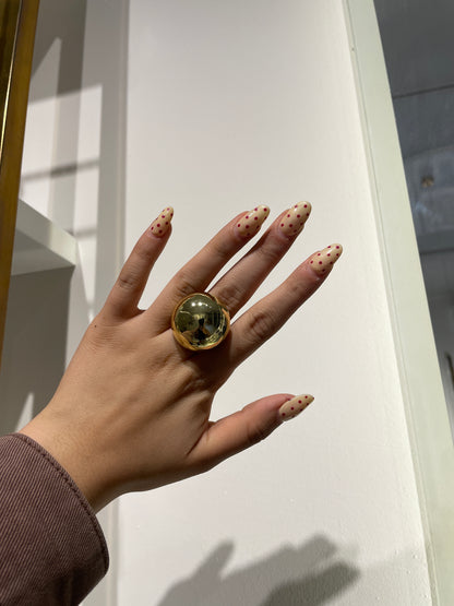 Anillo Dots bola Dorado