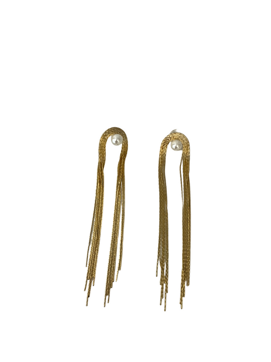 Aretes fiesta largos perla