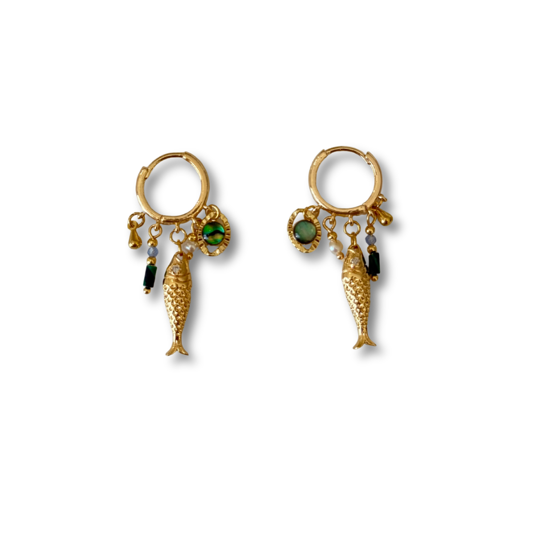 Aretes Pez Dorados