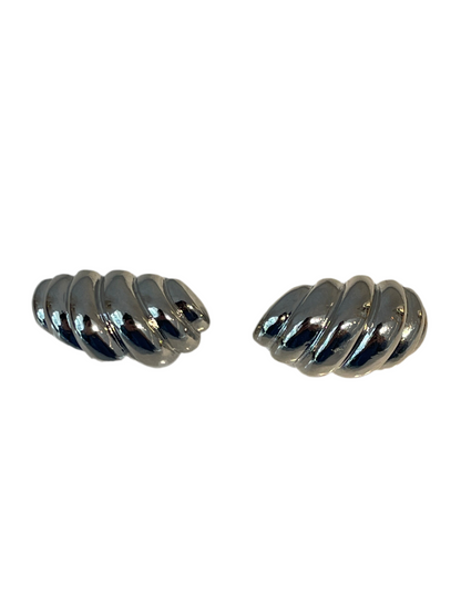 Aretes Caracol Plateados
