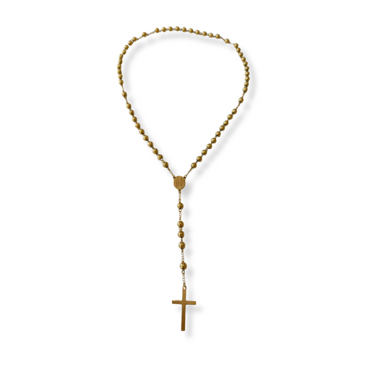 Collar santo maxi rosario dorado