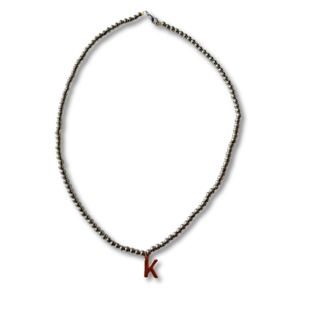 Collar  inicial bicolor