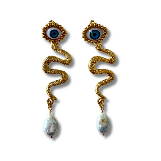 Aretes Serpiente Ojo