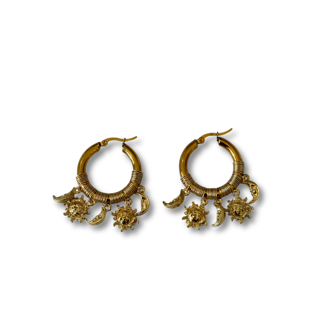 Aretes Sol Y Luna
