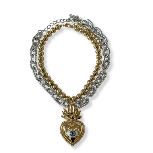Collar Soul eye corazón