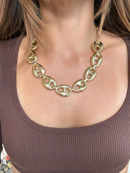 Collar botones dorado