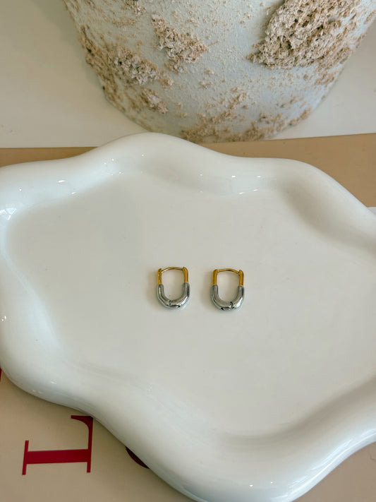 Arete Seguro Petite Bicolor