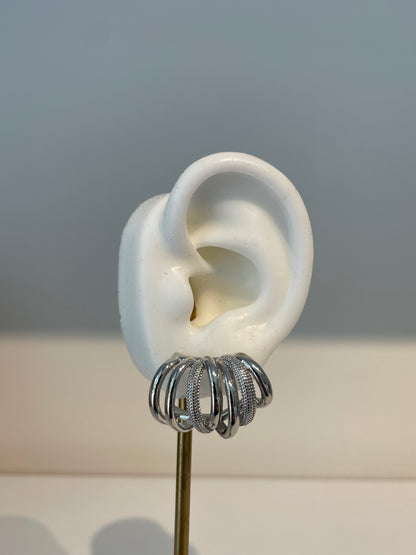 Aretes Rings Plateados