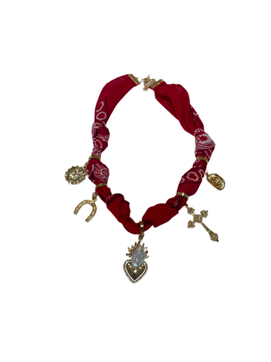 Collar Paliacate Rojo Con Dijes