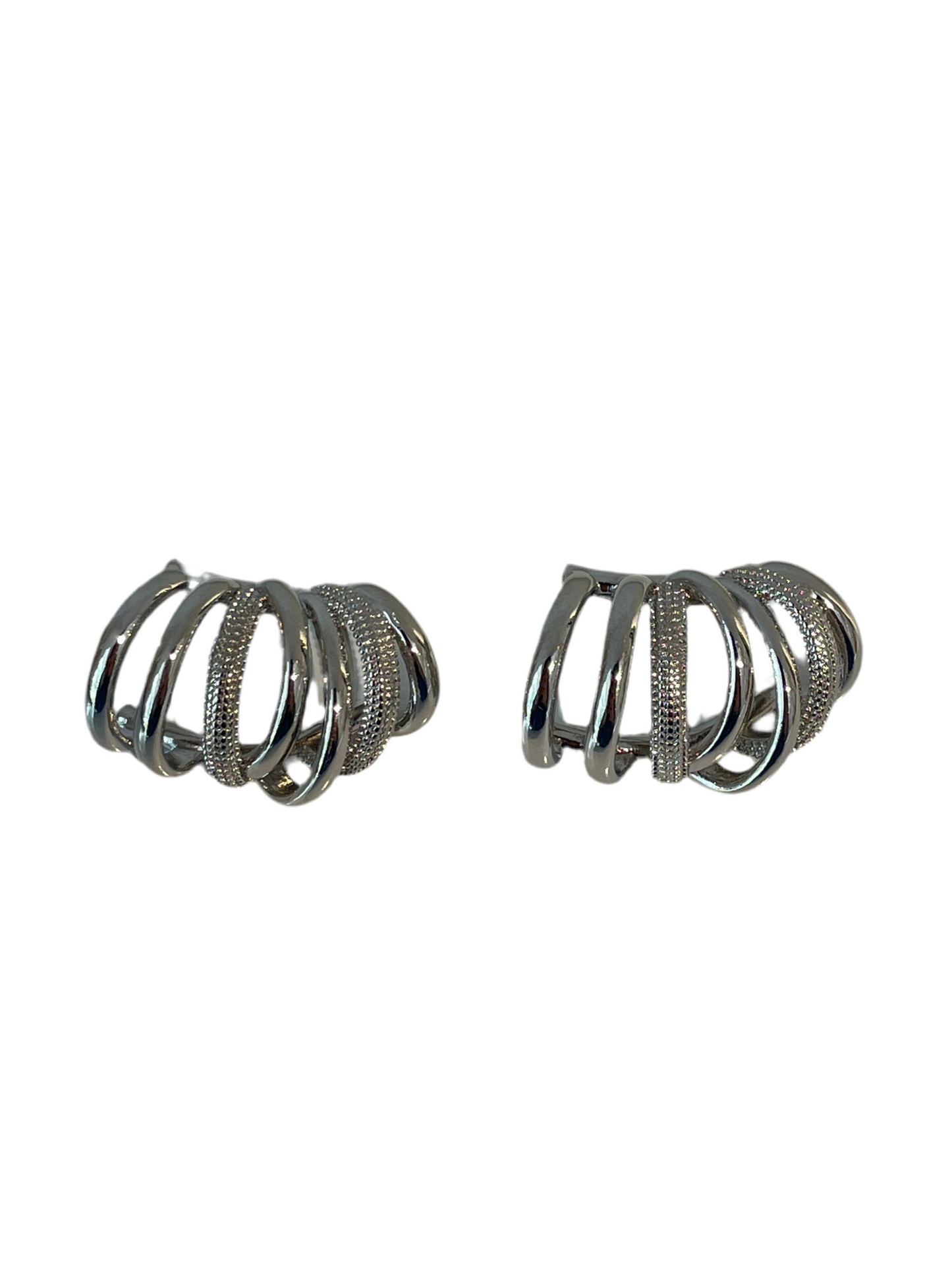 Aretes Rings Plateados