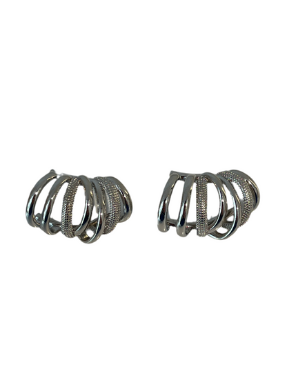 Aretes Rings Plateados