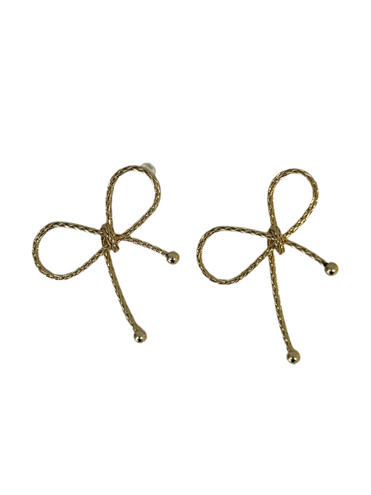 Aretes Moño Dorado