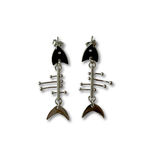 Aretes pez petite esqueleto