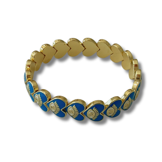 Pulsera Corazón Ojo Azul