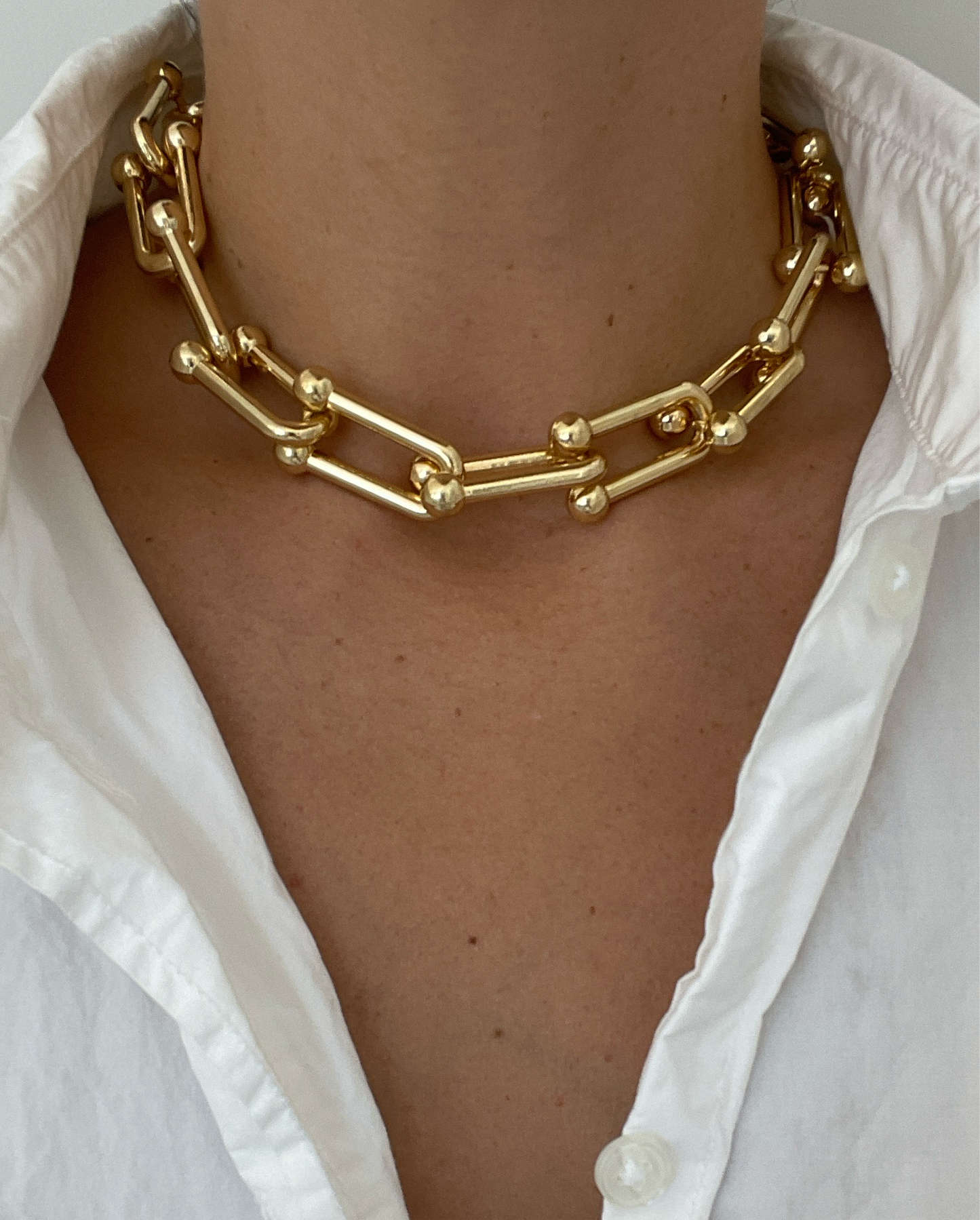 Collar Tiffany Dorada Chunky