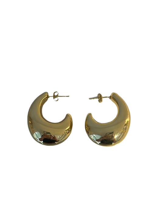 Aretes Media Luna Dorados