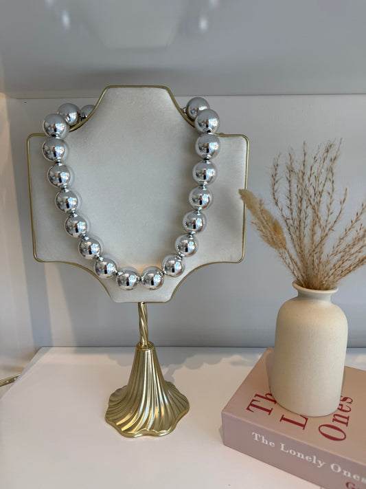 Collar Bola XL Plata