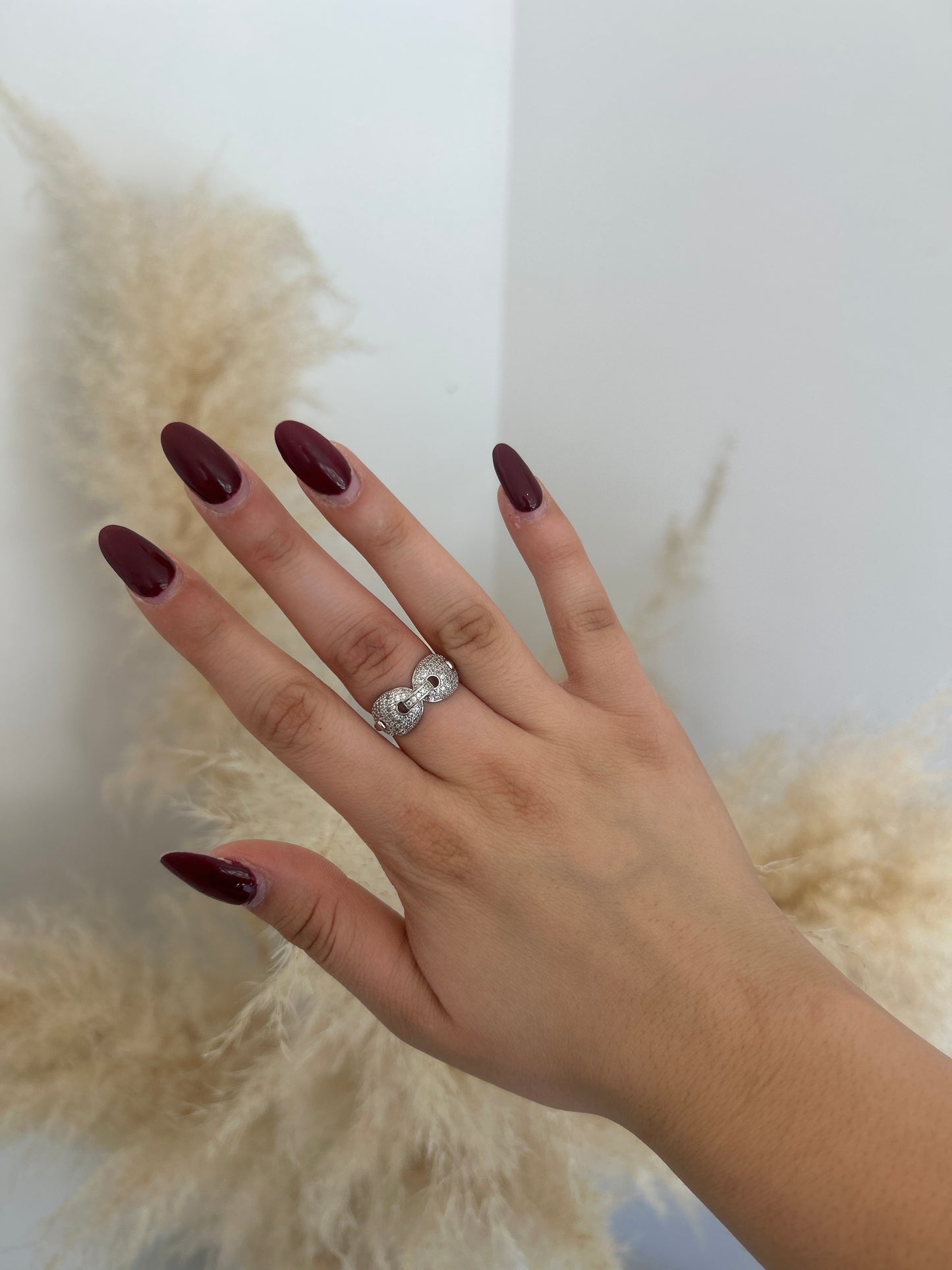Anillo Botones Plateado