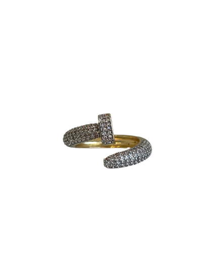 Anillo Clavo Espiral Bicolor